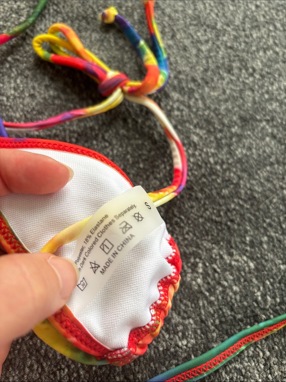SHEIN Multicolor Triangle String Bikini - Picture 3 of 3